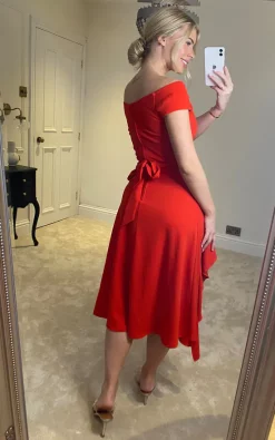 Deals ???? Jolie Moi Desiree Frill Fit & Flare ???? Dress, Scarlet Red ???? -Zack Sales Store 10 11 2022 at 09.03.14 Sasha Joliemoi 48