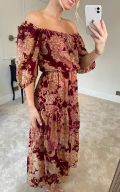 Best Pirce ❤️ Joe Browns Dreamy Red Devore Boho Midi ???? Dress ❤️ -Zack Sales Store 17 11 2022 at 13.55.15 Sasha JoeBrowns 37