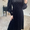 Best Sale ???? Joe Browns Starstruck Black Velour Midi ???? Dress ????