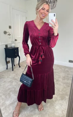 Promo ???? Joe Browns Berry Velvet Perfection Midi ???? Dress ????