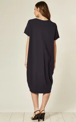 Deals ???? Aftershock London Oversized Midi ???? Dress With Pockets In Navy ????