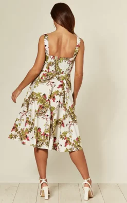 Cheapest ???? Hearts And Roses London Sardinian Forest Sleeveless Floral Midi ???? Dress ????
