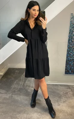 Best Sale ✔️ JDY Smock ???? Shirt ???? Dress In Black ????