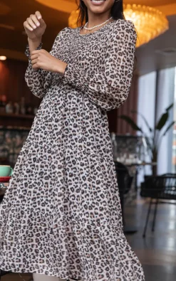 Cheap ???? Bella And Blue Leopard Print Tiered ???? Dress In Beige ❤️ -Zack Sales Store 2022 02 10 Julia Bella Blue27