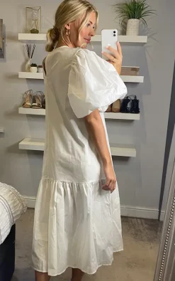 Flash Sale ✔️ CY Boutique Oversized Puff Sleeves Maxi ???? Dress In White ????