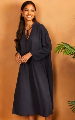 Promo ???? Bella And Blue Oversized Beach ???? Dress In Navy ???? -Zack Sales Store 2022 03 10 Jen Julia Bella Blue94