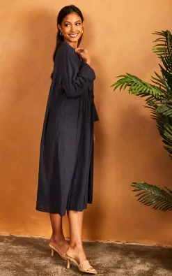 Promo ???? Bella And Blue Oversized Beach ???? Dress In Navy ???? -Zack Sales Store 2022 03 10 Jen Julia Bella Blue95