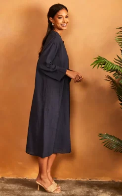 Promo ???? Bella And Blue Oversized Beach ???? Dress In Navy ???? -Zack Sales Store 2022 03 10 Jen Julia Bella Blue96