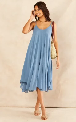 Deals ???? Bella And Blue Layered Midi ???? Dress In Blue ???? -Zack Sales Store 2022 04 12 Jen Nayha BellaAndBlue26416