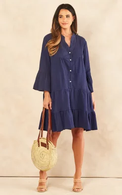 Brand new ⭐ Blue Vanilla Bianca Oversized Smock ???? Shirt ???? Dress In Navy ???? -Zack Sales Store 2022 04 28 Jen Naomi BlueVanilla39897