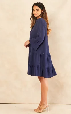 Brand new ⭐ Blue Vanilla Bianca Oversized Smock ???? Shirt ???? Dress In Navy ???? -Zack Sales Store 2022 04 28 Jen Naomi BlueVanilla39911