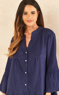 Brand new ⭐ Blue Vanilla Bianca Oversized Smock ???? Shirt ???? Dress In Navy ????
