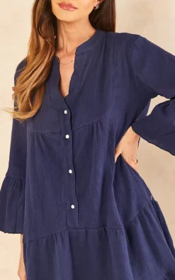Brand new ⭐ Blue Vanilla Bianca Oversized Smock ???? Shirt ???? Dress In Navy ???? -Zack Sales Store 2022 04 28 Jen Naomi BlueVanilla39918