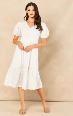 Promo ???? Blue Vanilla Paloma V Neck Lace Up Back Midi ???? Dress ????