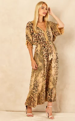Promo ???? Blue Vanilla Sasha Tassel V Neck ???? Dress In Camel ???? -Zack Sales Store 2022 07 12 Jen Amy BlueVanilla54503