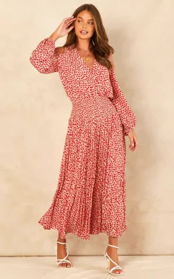 Best deal ✨ Traffic People Trials And True Romance Requiem Midi ???? Dress In Red ???? -Zack Sales Store 2022 07 19 Jen Chynna TrafficPeople56792