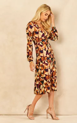 Best Pirce ???? Blue Vanilla V Neck Wrap Ring Detail Midi ???? Dress ???? -Zack Sales Store 2022 07 26 Jen Amy BlueVanilla259