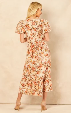 Best Sale ???? Urban Bliss Cream Floral Puff Sleeve Smock Midi ???? Dress ???? -Zack Sales Store 2022 07 26 Jen Amy UrbanBliss60472