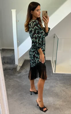 Outlet ???? Traffic People Floral Fringe Benefits ???? Dress In Green ???? -Zack Sales Store 2022 08 04 naomi TrafficPeople20