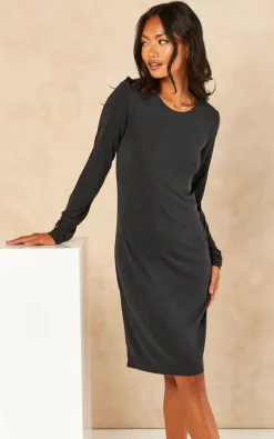 Budget ???? VILA Long Sleeve Midi ???? Dress In Black ⌛ -Zack Sales Store 2022 09 06 Jen Cathrina Vila76596