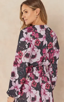 Deals ???? Jenerique Wrap Asymmetric Hem ???? Dress In Floral Print ???? -Zack Sales Store 2022 09 07 Jen Megs Jenerique2104