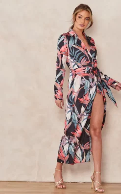 Outlet ???? Nikka Black Floral Print Wrap ???? Shirt Midi ???? Dress ❤️ -Zack Sales Store 2022 09 13 Tom Chynna Nikki11064