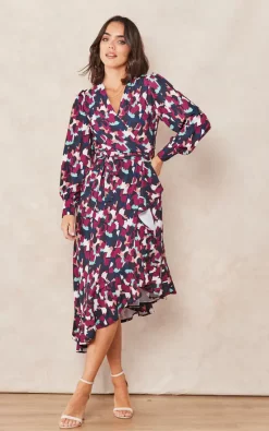 Wholesale ???? Jenerique Asymmetrical Ruffle Hem Wrap Midi ???? Dress ???? -Zack Sales Store 2022 09 14 Tom Mollie Jenerique13163