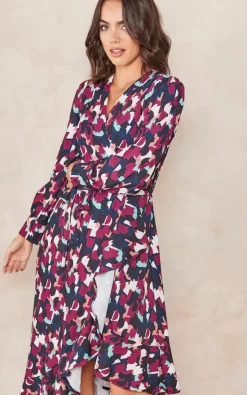 Wholesale ???? Jenerique Asymmetrical Ruffle Hem Wrap Midi ???? Dress ???? -Zack Sales Store 2022 09 14 Tom Mollie Jenerique13172