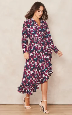 Wholesale ???? Jenerique Asymmetrical Ruffle Hem Wrap Midi ???? Dress ???? -Zack Sales Store 2022 09 14 Tom Mollie Jenerique13177