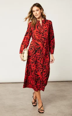 New ✨ Kate & Pippa Capri Midi ???? Dress In Black / Red Leaf ???? -Zack Sales Store 2022 09 27 Jen Meg KateAndPippa3326