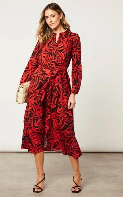 New ✨ Kate & Pippa Capri Midi ???? Dress In Black / Red Leaf ???? -Zack Sales Store 2022 09 27 Jen Meg KateAndPippa3327