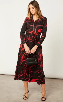 Promo ???? Kate & Pippa Luca ???? Shirt ???? Dress In Black And Red Swirl ???? -Zack Sales Store 2022 09 27 Jen Meg Kate Pippa3536