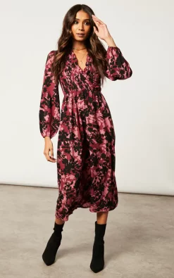 Promo ❤️ Blue Vanilla Shirred Bust Wrap Midi ???? Dress ???? -Zack Sales Store 2022 09 27 Jen Shree BlueVanilla1729