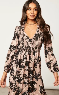 Deals ???? Blue Vanilla Shirred Bust Wrap Midi ???? Dress Pink ???? -Zack Sales Store 2022 09 27 Jen Shree BlueVanilla1804