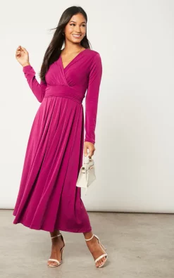Buy ???? Jenerique Long Belt Maxi ???? Dress In Plain Fuchsia ???? -Zack Sales Store 2022 10 04 Jen Julia Jenerique2778