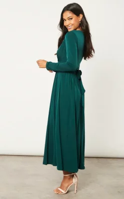 Promo ???? Jenerique Long Belt Maxi ???? Dress In Dark Green ???? -Zack Sales Store 2022 10 04 Jen Julia Jenerique2888