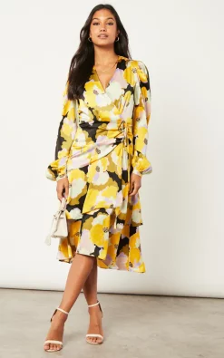 Flash Sale ???? Liquorish Earth Tone Floral Print Midi ???? Dress ???? -Zack Sales Store 2022 10 04 Jen Julia Jenerique3732