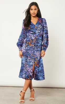 Cheap ???? Liquorish Vivid Zebra Print Button Up Midi ???? Dress ???? -Zack Sales Store 2022 10 04 Jen Julia Liquorish3520