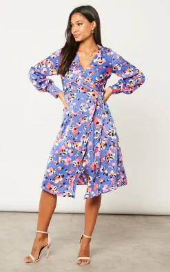 Best deal ???? Liquorish Multicolour Abstract Dot Print Wrap Midi ???? Dress ????