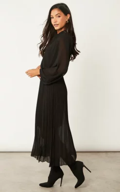 New ???? Blue Vanilla High Neck Pleated Midi ???? Dress ???? -Zack Sales Store 2022 10 18 Jen Julia BlueVanilla9552