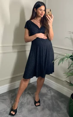 Discount ???? Tiffany Rose Maternity Alessandra Maternity/Nursing ???? Dress In Polka Dot Navy ???? -Zack Sales Store 2022 10 26 Naomi TiffanyRose5