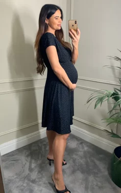 Discount ???? Tiffany Rose Maternity Alessandra Maternity/Nursing ???? Dress In Polka Dot Navy ???? -Zack Sales Store 2022 10 26 Naomi TiffanyRose6