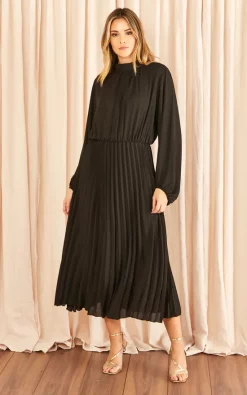 Cheap ???? Aftershock Gold Pleated ???? Dress In Black ✨