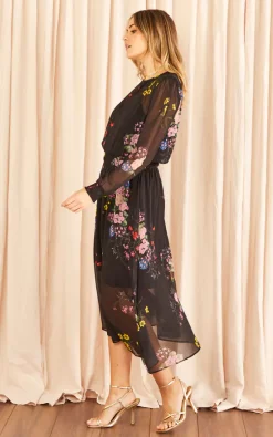Best Sale ???? URBAN TOUCH Floral Print Long Sleeve ???? Dress Black ???? -Zack Sales Store 2022 11 14 Jen Meg UrbanTouch19132
