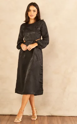 Best deal ???? Blue Vanilla Crew Neck Cut Out Midi ???? Dress ???? -Zack Sales Store 2022 11 16 Tom Mollie BlueVanilla21591