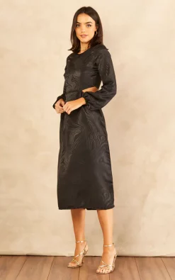 Best deal ???? Blue Vanilla Crew Neck Cut Out Midi ???? Dress ???? -Zack Sales Store 2022 11 16 Tom Mollie BlueVanilla21594