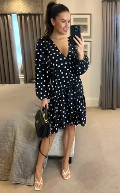 Buy ???? Edie B. Black Polka Dot Smock ???? Dress ???? -Zack Sales Store EdiB megan 02.03.221