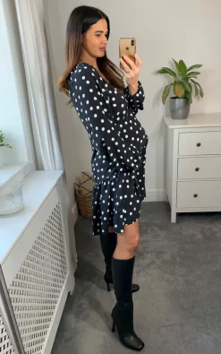 Buy ???? Edie B. Black Polka Dot Smock ???? Dress ????