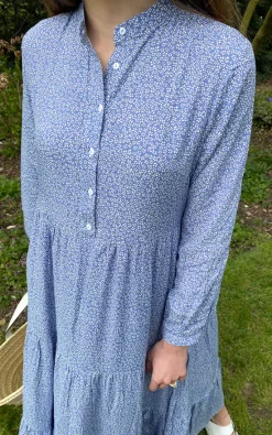 Coupon ???? Mychicwardrobe Lula Smock ???? Dress In Powder Blue Floral ????