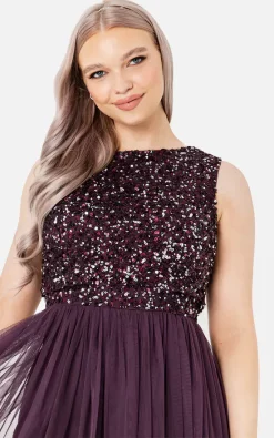 Cheap ???? Maya Deluxe Berry Embellished Bridesmaid Midaxi ???? Dress ????